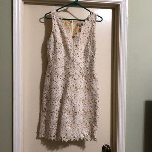 White lace overlay dress